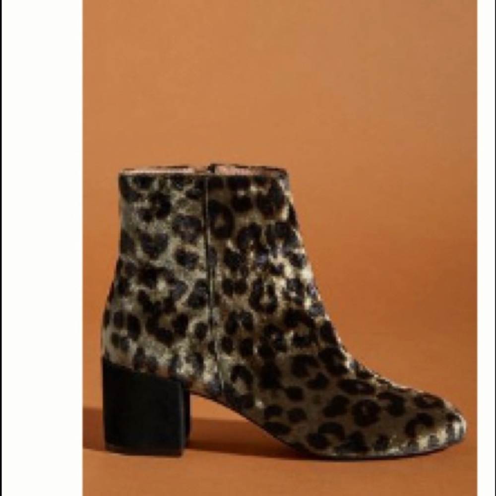ANTHROPLOGIE LEOPARD BOOTIES